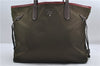Authentic PRADA Vintage Nylon Leather Shoulder Tote Bag Purse Khaki Green 0507E