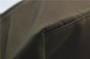 Authentic PRADA Vintage Nylon Leather Shoulder Tote Bag Purse Khaki Green 0507E