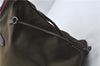 Authentic PRADA Vintage Nylon Leather Shoulder Tote Bag Purse Khaki Green 0507E