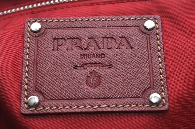 Authentic PRADA Vintage Nylon Leather Shoulder Tote Bag Purse Khaki Green 0507E