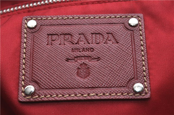 Authentic PRADA Vintage Nylon Leather Shoulder Tote Bag Purse Khaki Green 0507E