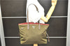 Authentic PRADA Vintage Nylon Leather Shoulder Tote Bag Purse Khaki Green 0507E