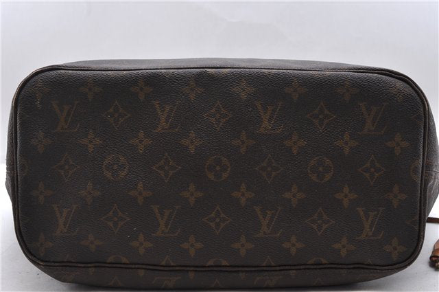 Authentic Louis Vuitton Monogram Neverfull MM Tote Bag M40156 LV 0508D