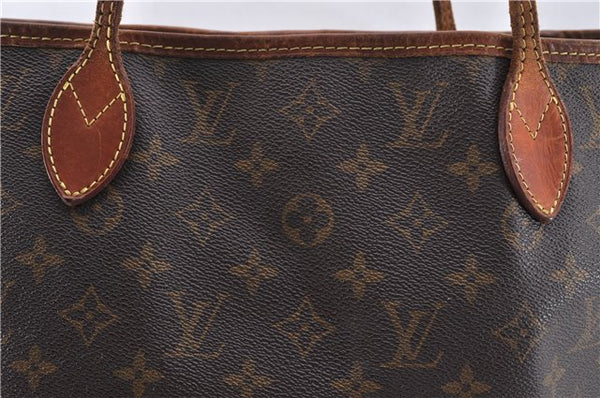 Authentic Louis Vuitton Monogram Neverfull MM Tote Bag M40156 LV 0508D