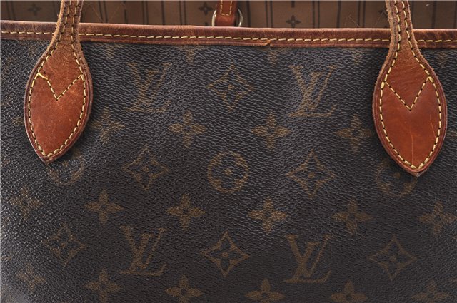 Authentic Louis Vuitton Monogram Neverfull MM Tote Bag M40156 LV 0508D