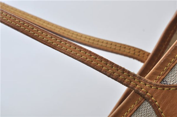 Authentic Louis Vuitton Damier Azur Neverfull MM Tote Bag N51107 LV 0508E