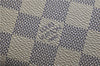 Authentic Louis Vuitton Damier Azur Neverfull MM Tote Bag N51107 LV 0508E