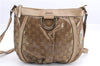 Authentic GUCCI GG Crystal Abbey Shoulder Cross Body Bag PVC Leather Gold 0511E