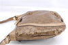 Authentic GUCCI GG Crystal Abbey Shoulder Cross Body Bag PVC Leather Gold 0511E