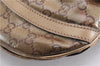 Authentic GUCCI GG Crystal Abbey Shoulder Cross Body Bag PVC Leather Gold 0511E