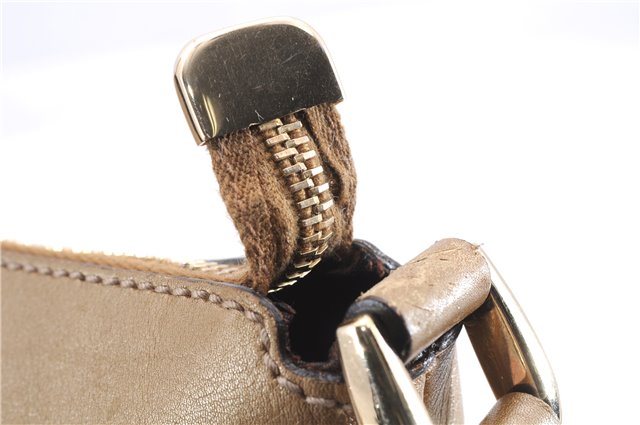 Authentic GUCCI GG Crystal Abbey Shoulder Cross Body Bag PVC Leather Gold 0511E