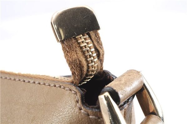 Authentic GUCCI GG Crystal Abbey Shoulder Cross Body Bag PVC Leather Gold 0511E