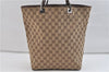 Authentic GUCCI Shoulder Tote Bag GG Canvas Leather 31243 Brown 0515D