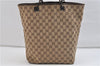 Authentic GUCCI Shoulder Tote Bag GG Canvas Leather 31243 Brown 0515D