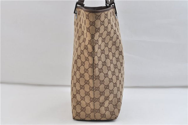 Authentic GUCCI Shoulder Tote Bag GG Canvas Leather 31243 Brown 0515D