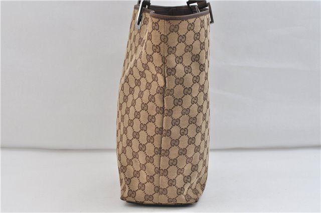 Authentic GUCCI Shoulder Tote Bag GG Canvas Leather 31243 Brown 0515D