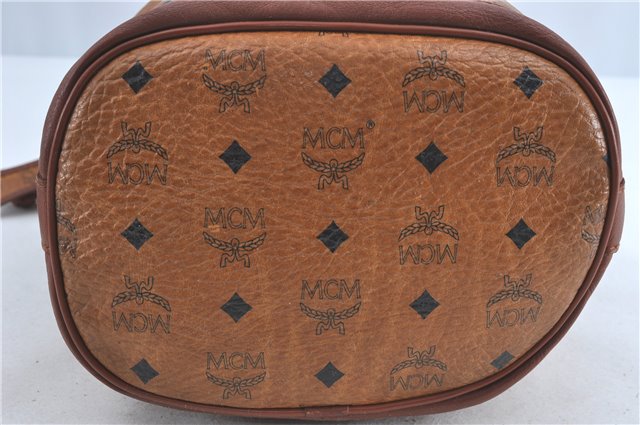 Authentic MCM Visetos Leather Vintage Shoulder Cross Body Bag Purse Brown 0520B