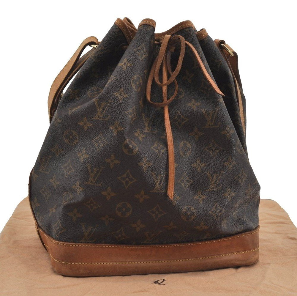 Authentic Louis Vuitton Monogram Noe Shoulder Drawstring Bag M42224 LV 0522I
