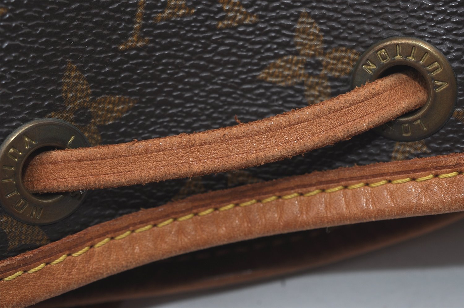 Authentic Louis Vuitton Monogram Noe Shoulder Drawstring Bag M42224 LV 0522I