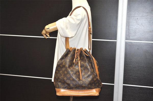 Authentic Louis Vuitton Monogram Noe Shoulder Drawstring Bag M42224 LV 0522I