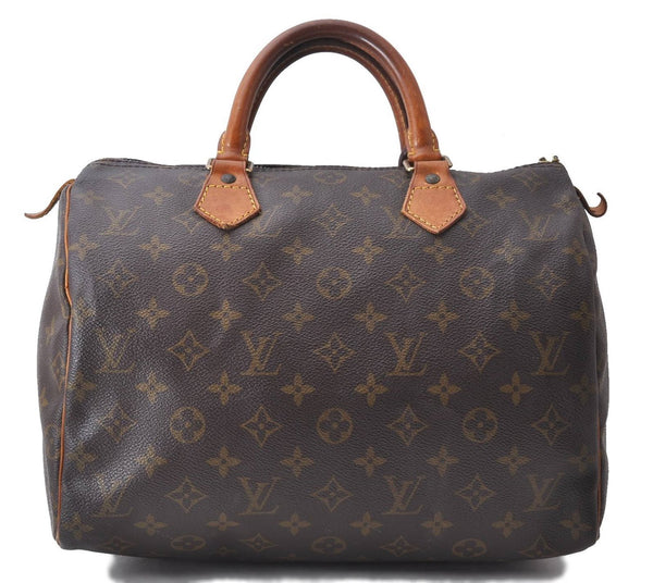 Authentic Louis Vuitton Monogram Speedy 30 Hand Bag Purse M41526 LV Junk 0525D