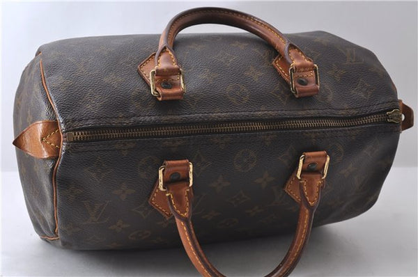 Authentic Louis Vuitton Monogram Speedy 30 Hand Bag Purse M41526 LV Junk 0525D