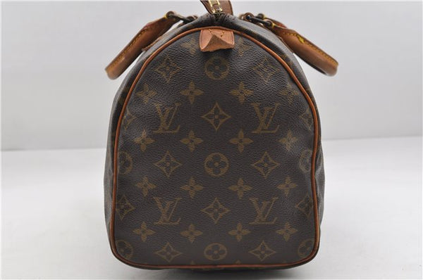 Authentic Louis Vuitton Monogram Speedy 30 Hand Boston Bag M41526 LV 0529E