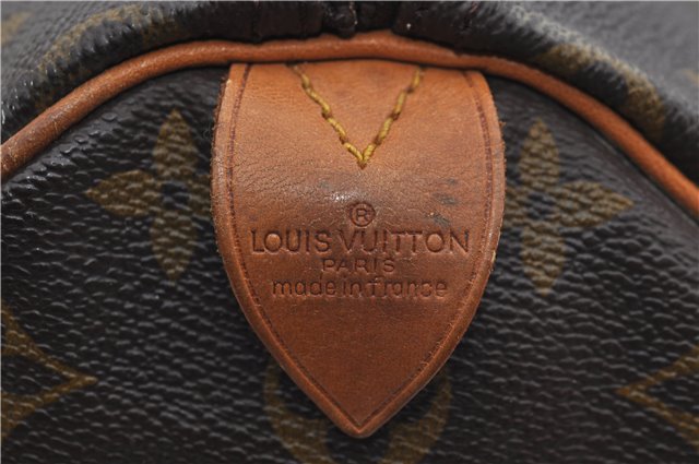 Authentic Louis Vuitton Monogram Speedy 30 Hand Boston Bag M41526 LV 0529E