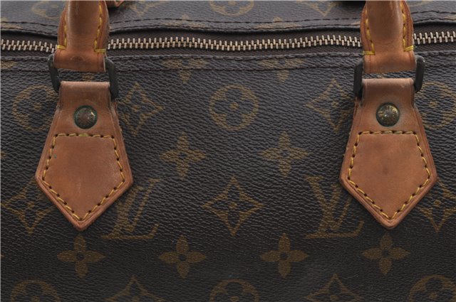 Authentic Louis Vuitton Monogram Speedy 30 Hand Boston Bag M41526 LV 0529E