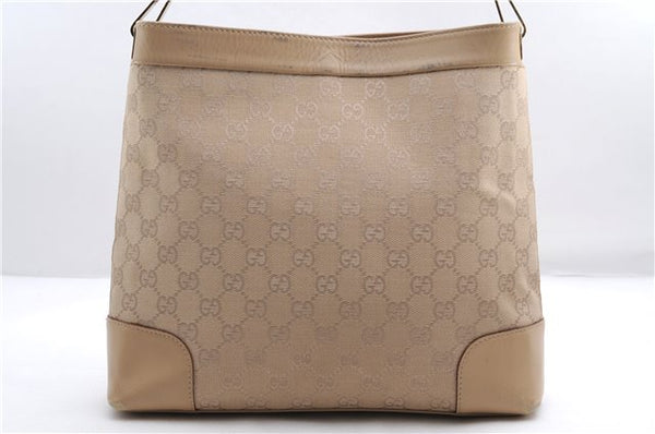 Authentic GUCCI Shoulder Hand Bag Purse GG Canvas Leather 33900 Beige 0532E