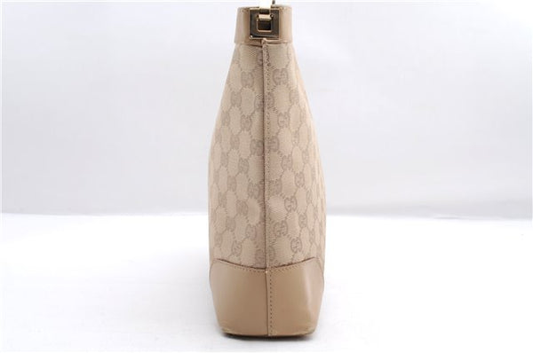 Authentic GUCCI Shoulder Hand Bag Purse GG Canvas Leather 33900 Beige 0532E