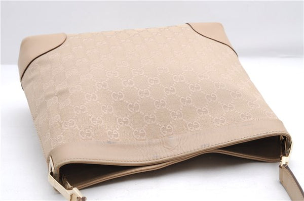 Authentic GUCCI Shoulder Hand Bag Purse GG Canvas Leather 33900 Beige 0532E