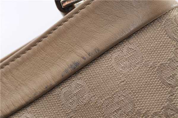 Authentic GUCCI Shoulder Hand Bag Purse GG Canvas Leather 33900 Beige 0532E