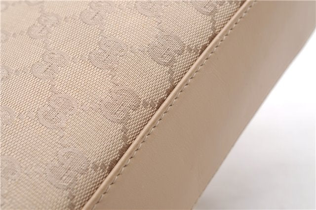 Authentic GUCCI Shoulder Hand Bag Purse GG Canvas Leather 33900 Beige 0532E