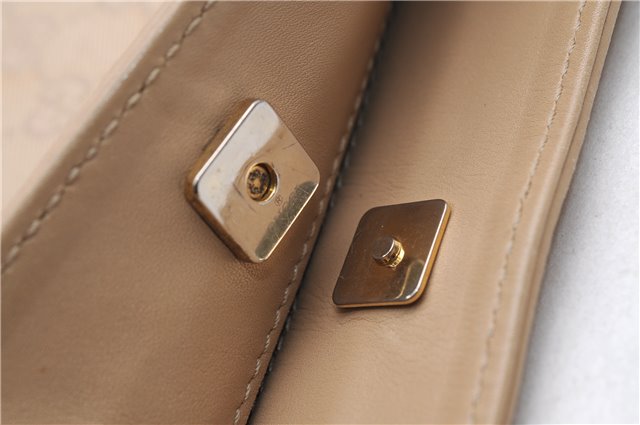 Authentic GUCCI Shoulder Hand Bag Purse GG Canvas Leather 33900 Beige 0532E