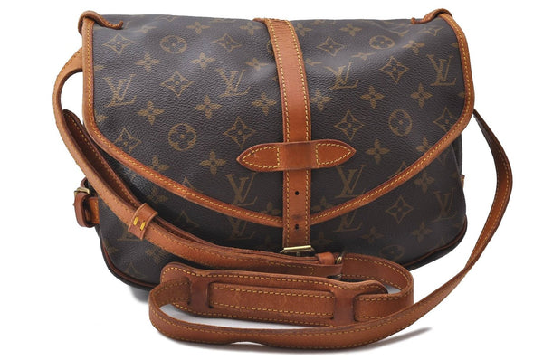 Auth Louis Vuitton Monogram Saumur 30 Shoulder Cross Body Bag M42256 LV 0535D
