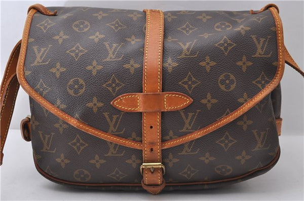 Auth Louis Vuitton Monogram Saumur 30 Shoulder Cross Body Bag M42256 LV 0535D