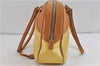 Authentic PRADA Punching Leather Shoulder Hand Bag Yellow Brown 0536D