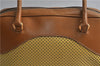 Authentic PRADA Punching Leather Shoulder Hand Bag Yellow Brown 0536D