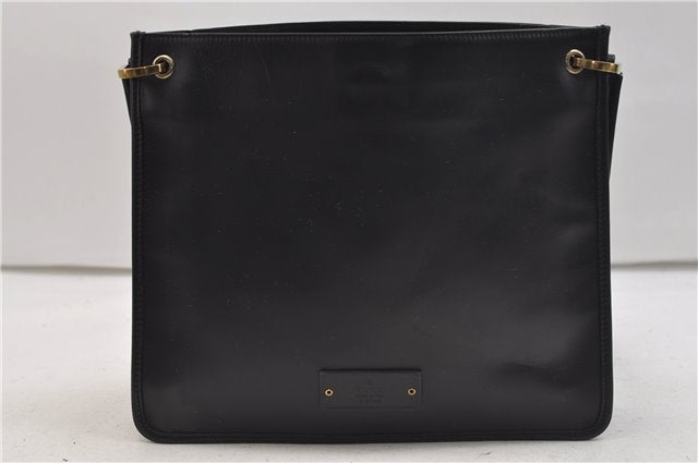 Authentic GUCCI Shoulder Cross Body Bag Purse Leather 91762 Black 0537E