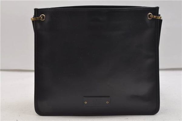 Authentic GUCCI Shoulder Cross Body Bag Purse Leather 91762 Black 0537E