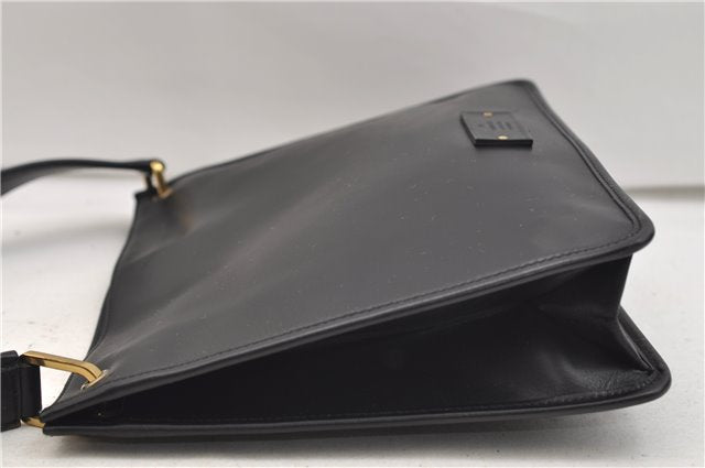 Authentic GUCCI Shoulder Cross Body Bag Purse Leather 91762 Black 0537E