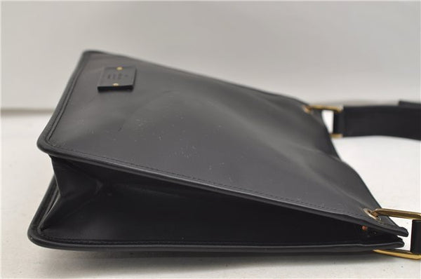Authentic GUCCI Shoulder Cross Body Bag Purse Leather 91762 Black 0537E