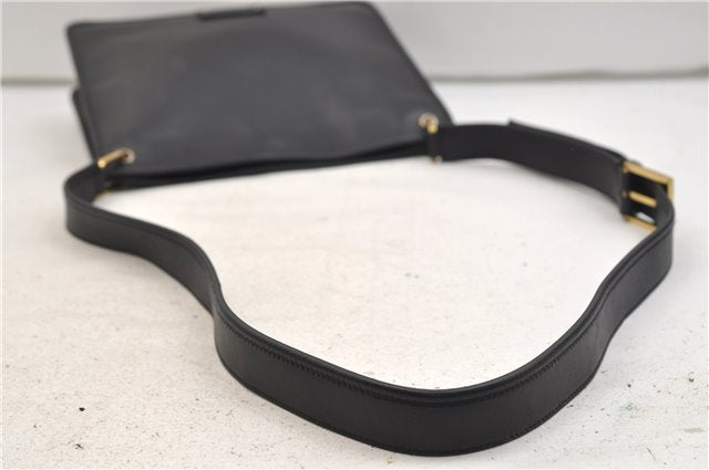 Authentic GUCCI Shoulder Cross Body Bag Purse Leather 91762 Black 0537E