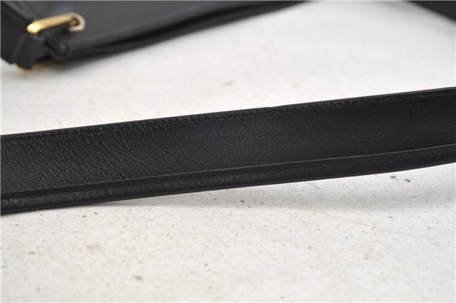 Authentic GUCCI Shoulder Cross Body Bag Purse Leather 91762 Black 0537E