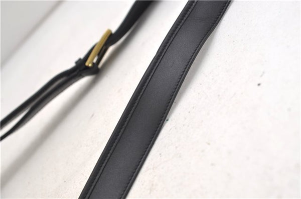 Authentic GUCCI Shoulder Cross Body Bag Purse Leather 91762 Black 0537E