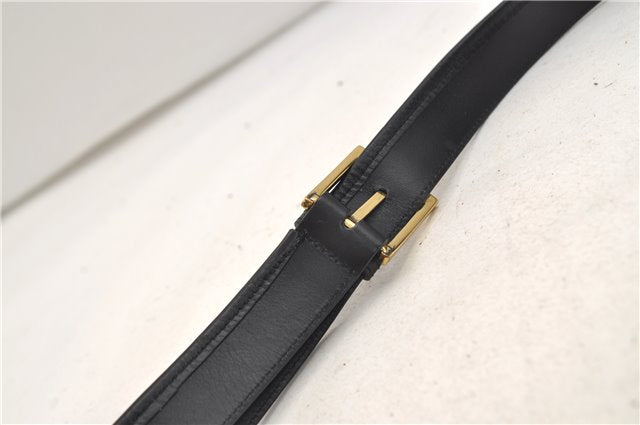 Authentic GUCCI Shoulder Cross Body Bag Purse Leather 91762 Black 0537E