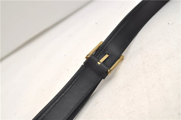 Authentic GUCCI Shoulder Cross Body Bag Purse Leather 91762 Black 0537E