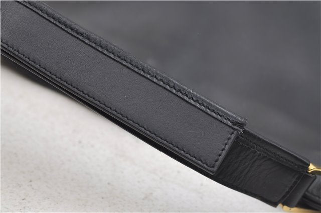 Authentic GUCCI Shoulder Cross Body Bag Purse Leather 91762 Black 0537E