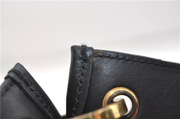 Authentic GUCCI Shoulder Cross Body Bag Purse Leather 91762 Black 0537E